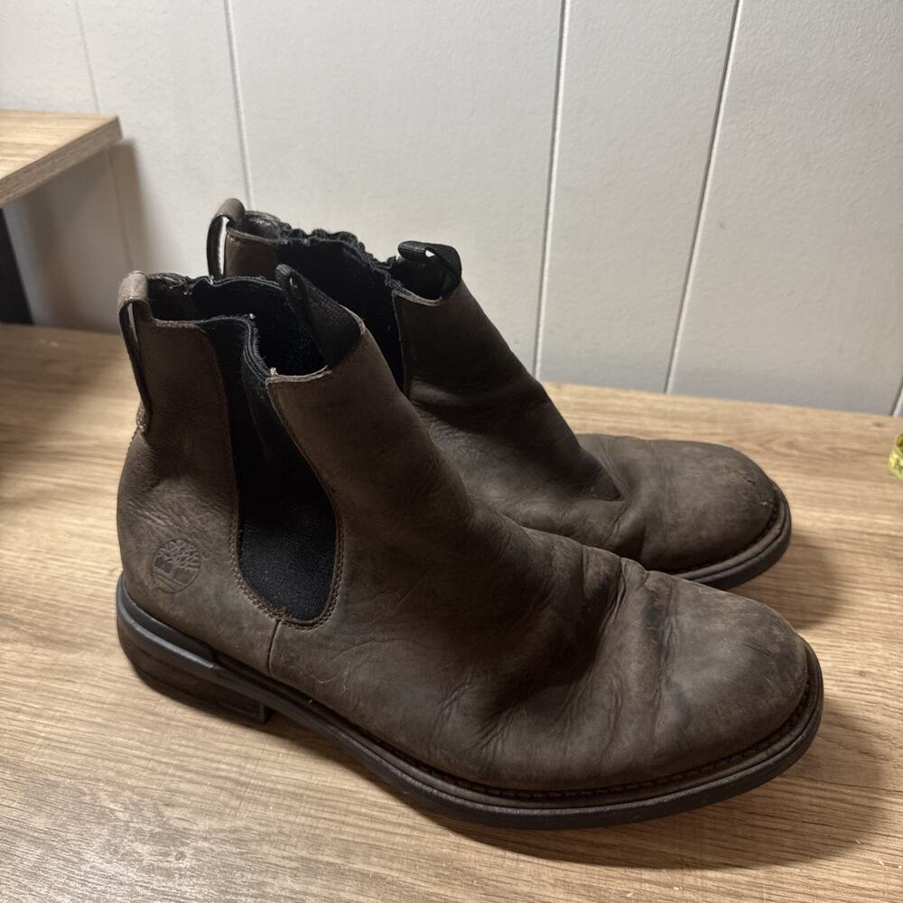 Timberland Mens Leather Chelsea Boots Size 10M 86550 1778 A3